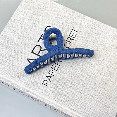 Women Retro Simple Denim Hair Grip
