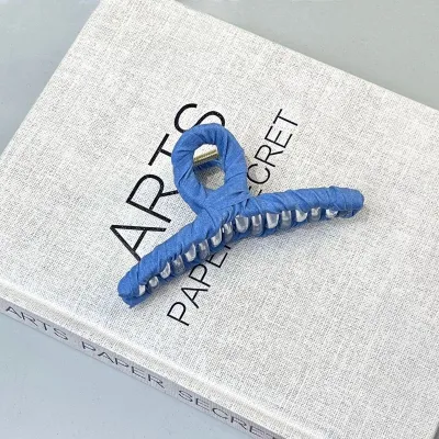 Women Retro Simple Denim Hair Grip