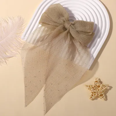 Kids Girls Cute Sweet Unicorn Mesh Bow Duckbill Hair Clip