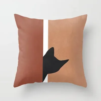Modern Abstract Geometric Pattern Printed Home Sofa Cushion Cover