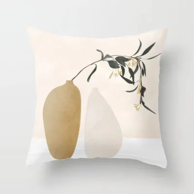 Modern Abstract Geometric Pattern Printed Home Sofa Cushion Cover