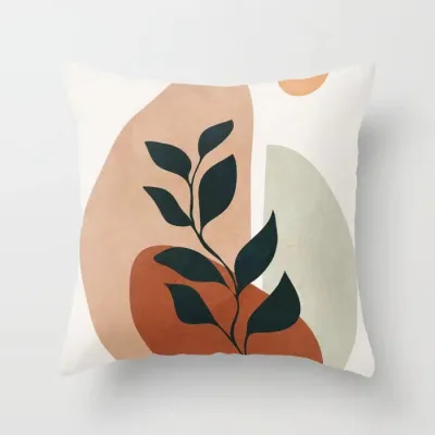 Modern Abstract Geometric Pattern Printed Home Sofa Cushion Cover