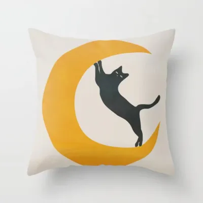Modern Abstract Geometric Pattern Printed Home Sofa Cushion Cover