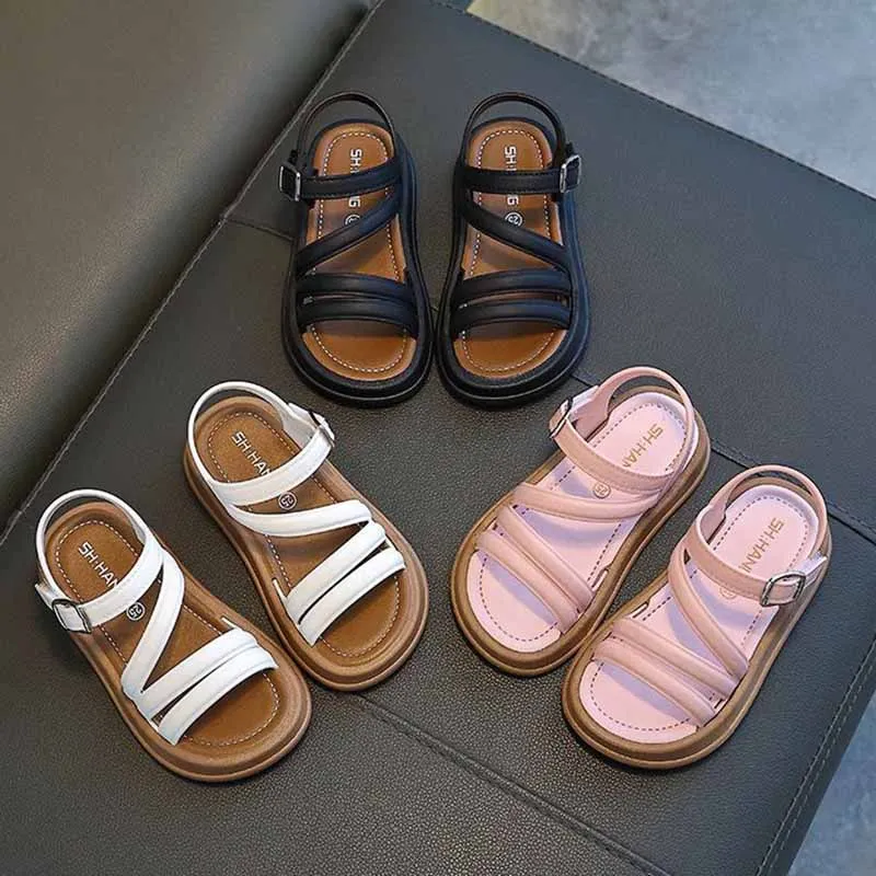 Kids Girls Casual Cartoon PVC Velcro Sandals