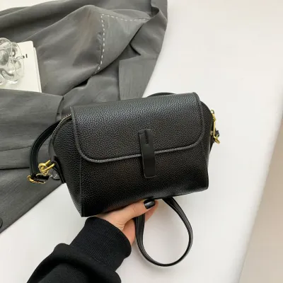 Women Fashion Retro Small Square Zipper Shoulder Bag PU