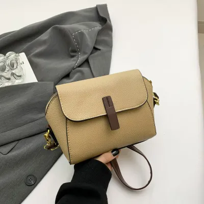Women Fashion Retro Small Square Zipper Shoulder Bag PU
