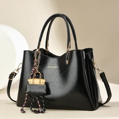 Women Casual Urban Simplicity Solid Color Pendant Handbag