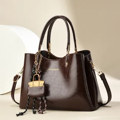 Women Casual Urban Simplicity Solid Color Pendant Handbag