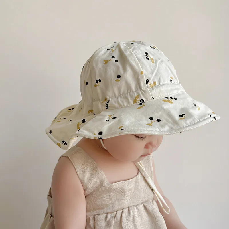Kids Fashion Casual Printed Adjustable Sunscreen Bucket Hat