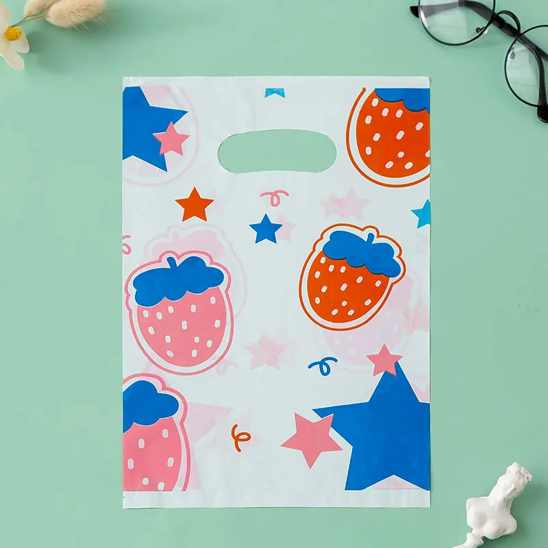 Fashion Cute Printed Jewelry Shopping Packaging Plastic Bags 100pieces/Set