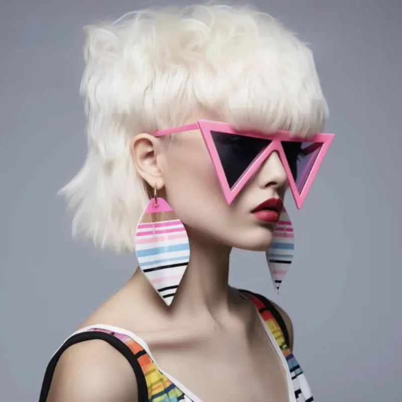 Women Fashion Creative Inverted Triangle Frame Sunglasses
