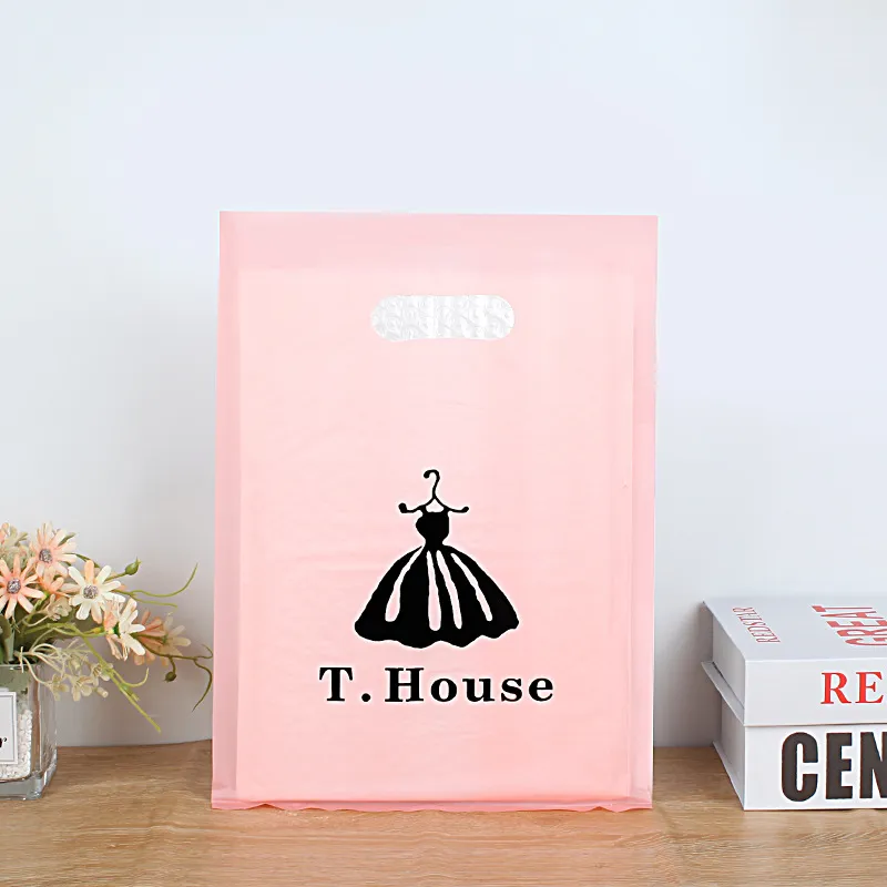 Fashion Cute Printed Plastic Shopping Gift Packaging Bags 50piece/Set