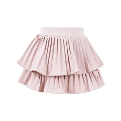 Women Fashion Sexy Solid Color Pleated High Waist Cake Skirt