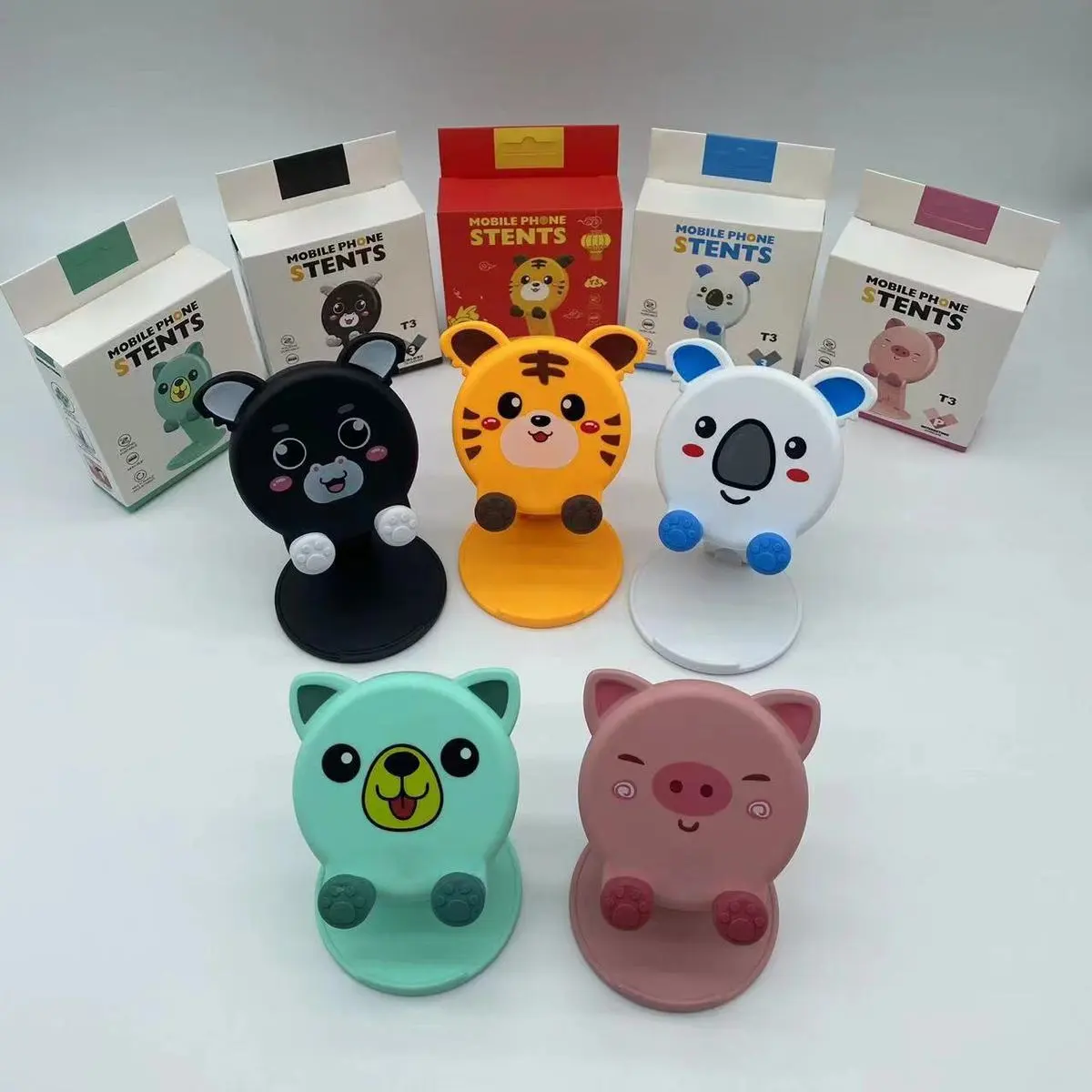 Cartoon Cute Folding Lifting Plastic Mobile Phone Tablet Holder