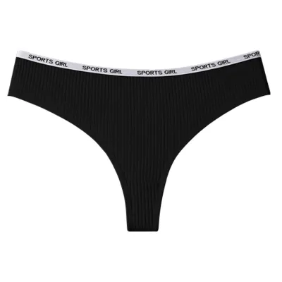 Women Sexy Cotton Low Waist Letter Thread Panties