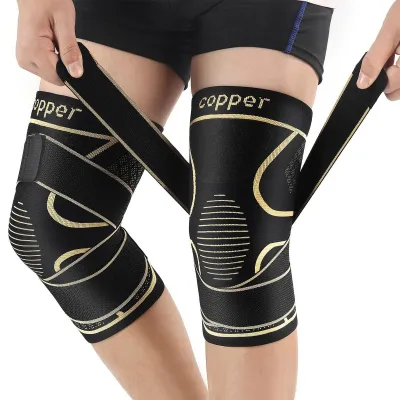 Copper Ion Pressurized Sports Knee Pad Ring for Basketball, Riding, Mountaineering Breathable Knee Support