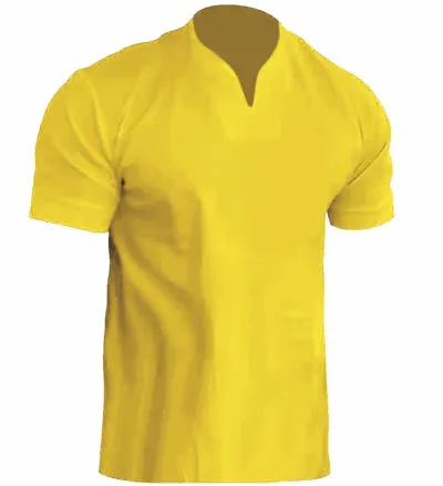 Men Casual Basic Plus Size Solid Color Short Sleeve V Neck T-Shirt