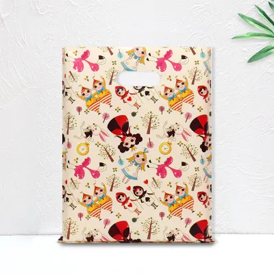 Fashion Cute Printed Plastic Shopping Gift Packaging Bag 50piece /Set