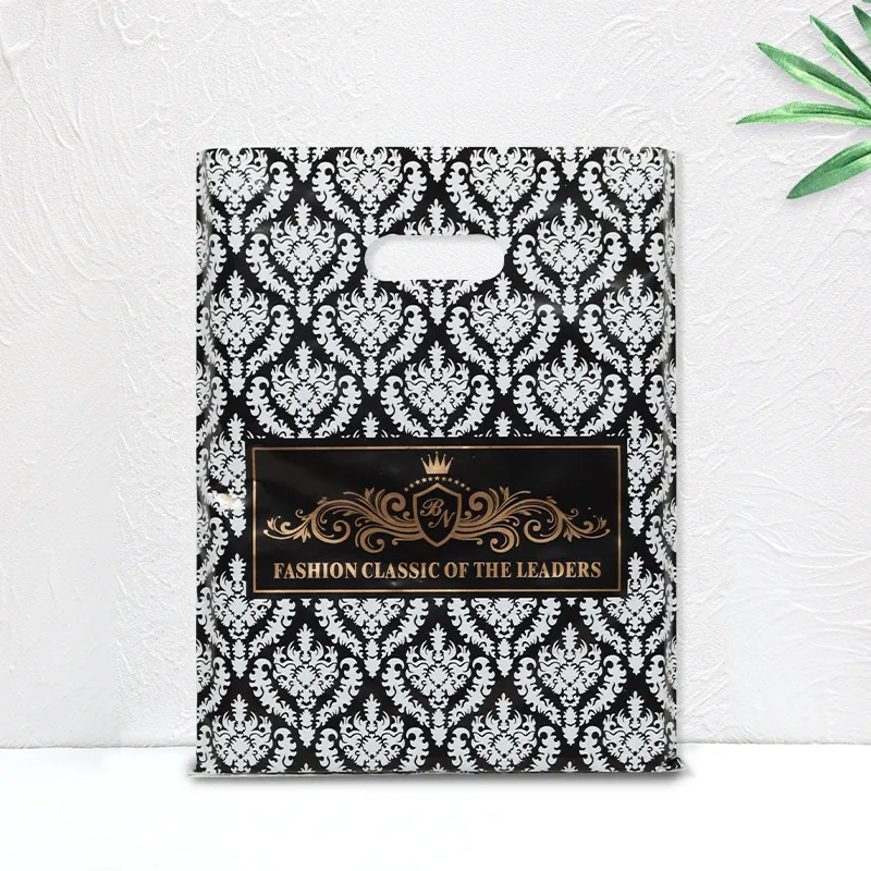 Fashion Cute Printed Plastic Shopping Gift Packaging Bag 50piece/Set