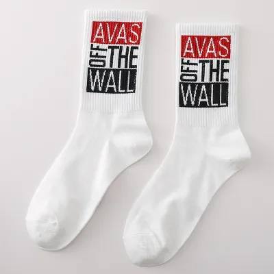 Men Fashion Casual Printed Long Tube Socks