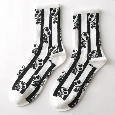 Men Fashion Casual Printed Long Tube Socks