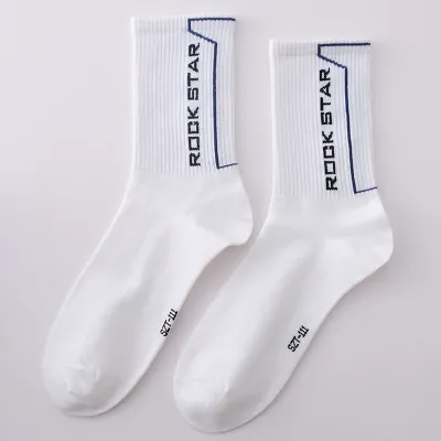 Men Fashion Casual Printed Long Tube Socks