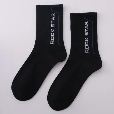 Men Fashion Casual Printed Long Tube Socks