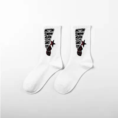 Men Fashion Casual Printed Long Tube Socks