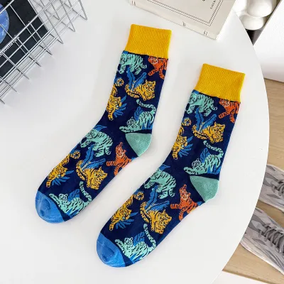 Men Fashion Personalized Graffiti High-Top Socks Knee Length