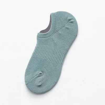 Men Fashion Simple Solid Color Breathable Short Cotton Socks