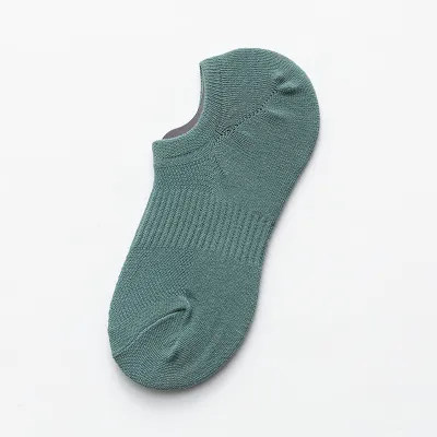 Men Fashion Simple Solid Color Breathable Short Cotton Socks