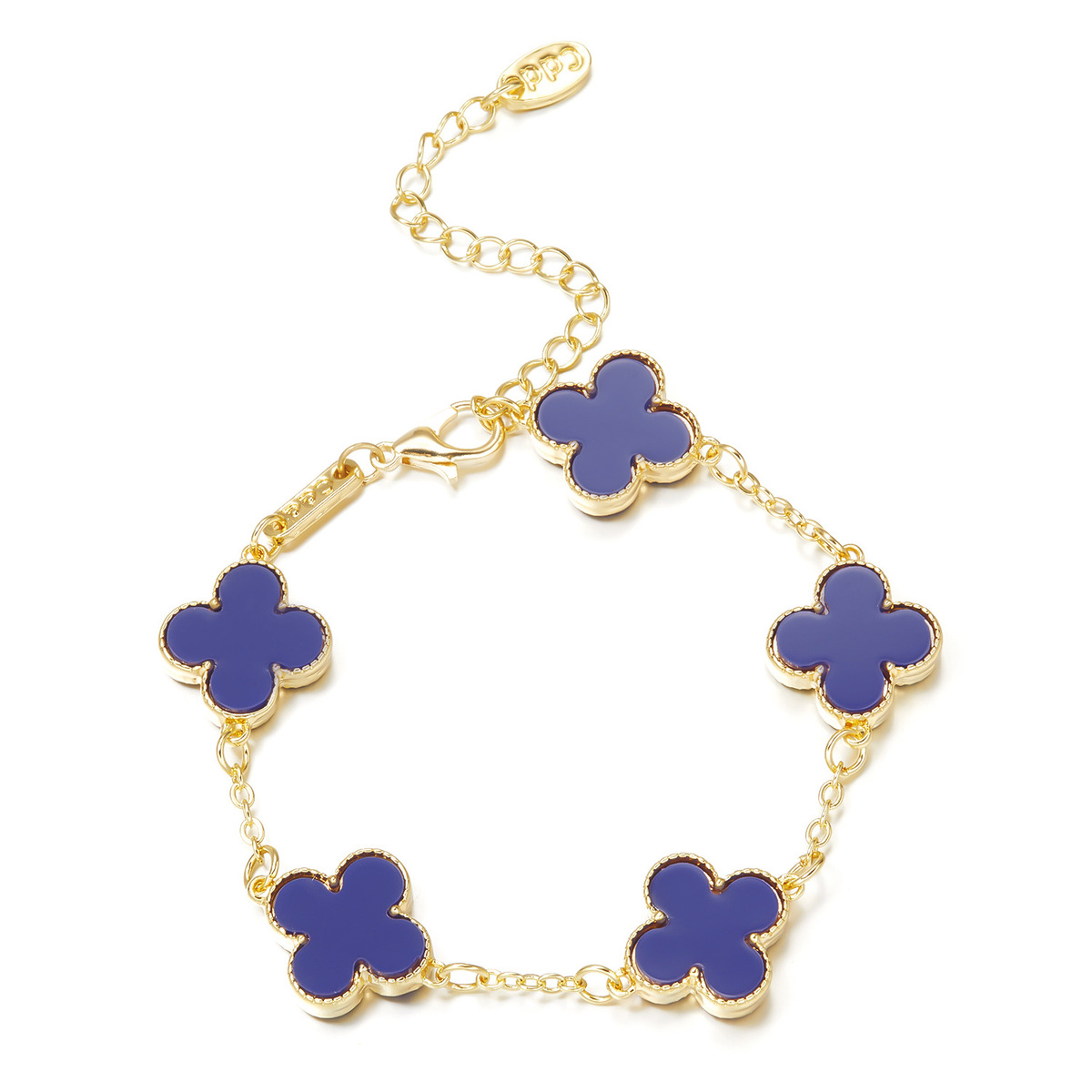●tow tow archive● Full Clover Bracelet Turquoise TBH22ABTB Wholesale Women Fashion Simple Four-Leaf Clover Bracelet