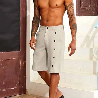 Wholesale Men Summer Fashion Casual Basic Solid Color Sports Shorts
