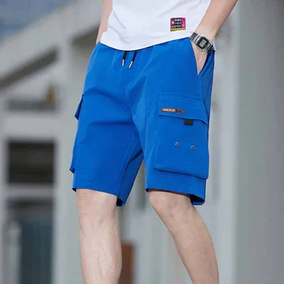 Wholesale Men Summer Fashion Casual Basic Solid Color Sports Shorts