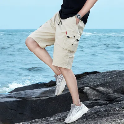 Men Fashion Casual Plus Size Cotton Cargo Shorts with Pockets