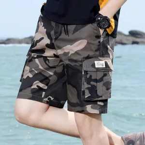 Men Fashion Plus Size Camouflage Cargo Shorts with Multi-Pockets