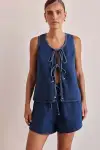 D.Blue Top Shorts Set