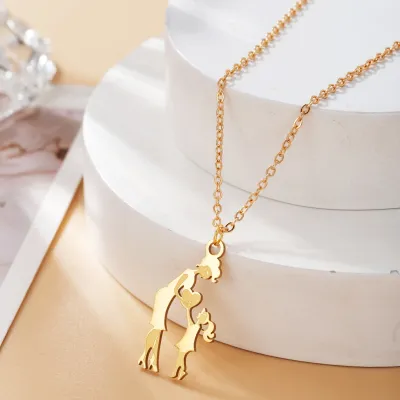 Mother's Day Fashion Simple Creative Mother Daughter Pendant Necklace