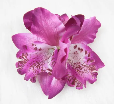 Women Fashion Boho Orchid Hairpin Headdress Side Clip Brooch Mori Style Fresh Sweet