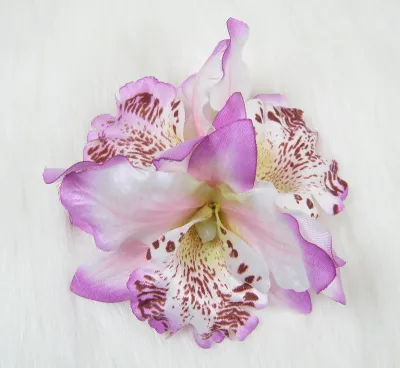 Women Fashion Boho Orchid Hairpin Headdress Side Clip Brooch Mori Style Fresh Sweet