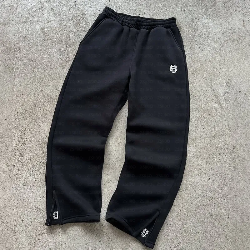 Men Hip Hop Embroidery Loose Fit Pants