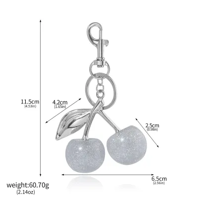 Fashion Creative Cherry Fruit Pendant Bag Keychain