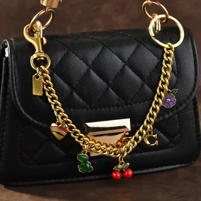 Fashion Multicolor Cherry Pendant Car Keychain