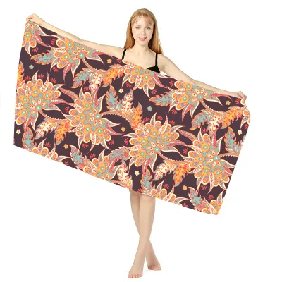 Fashion Casual Geometric Pattern Printed Double-Sided Velvet Quick-Drying Beach Towel