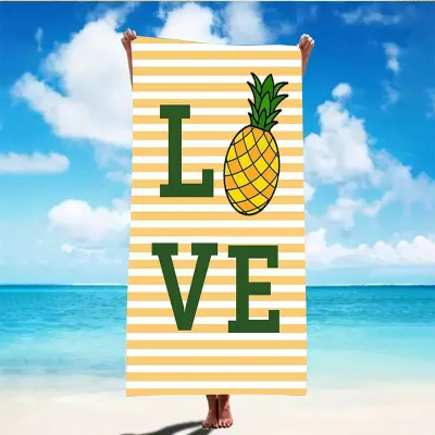 Fashion Casual Digital Printed Microfiber Double-Sided Velvet Beach Towel