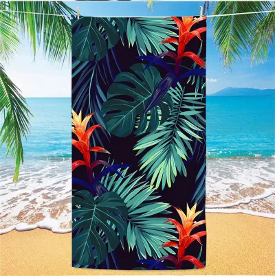 Fashion Casual Digital Printed Microfiber Double-Sided Velvet Beach Towel