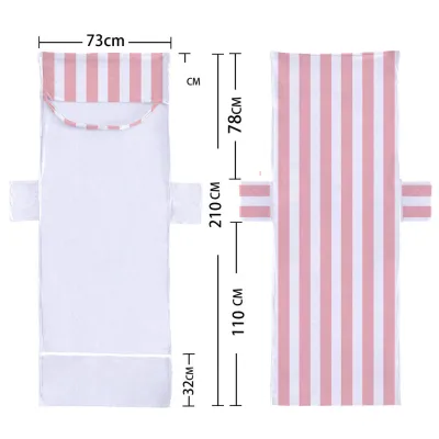 Fashion Casual Stripe Geometric Patterns Printed Microfiber Beach Towels