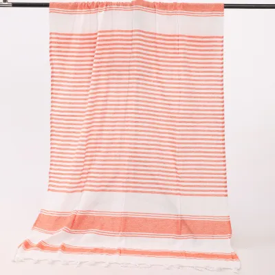 Fashion Simple Stripe Tassels Quick-Drying Beach Towel
