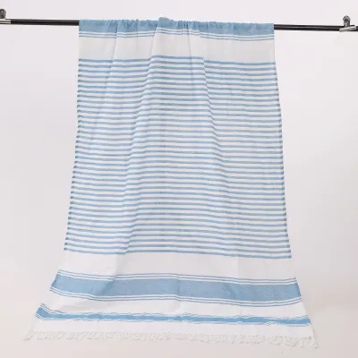 Fashion Simple Stripe Tassels Quick-Drying Beach Towel