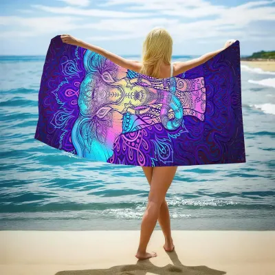 Fashion Double-Sided Terry Printed Quick-Drying Beach Towel